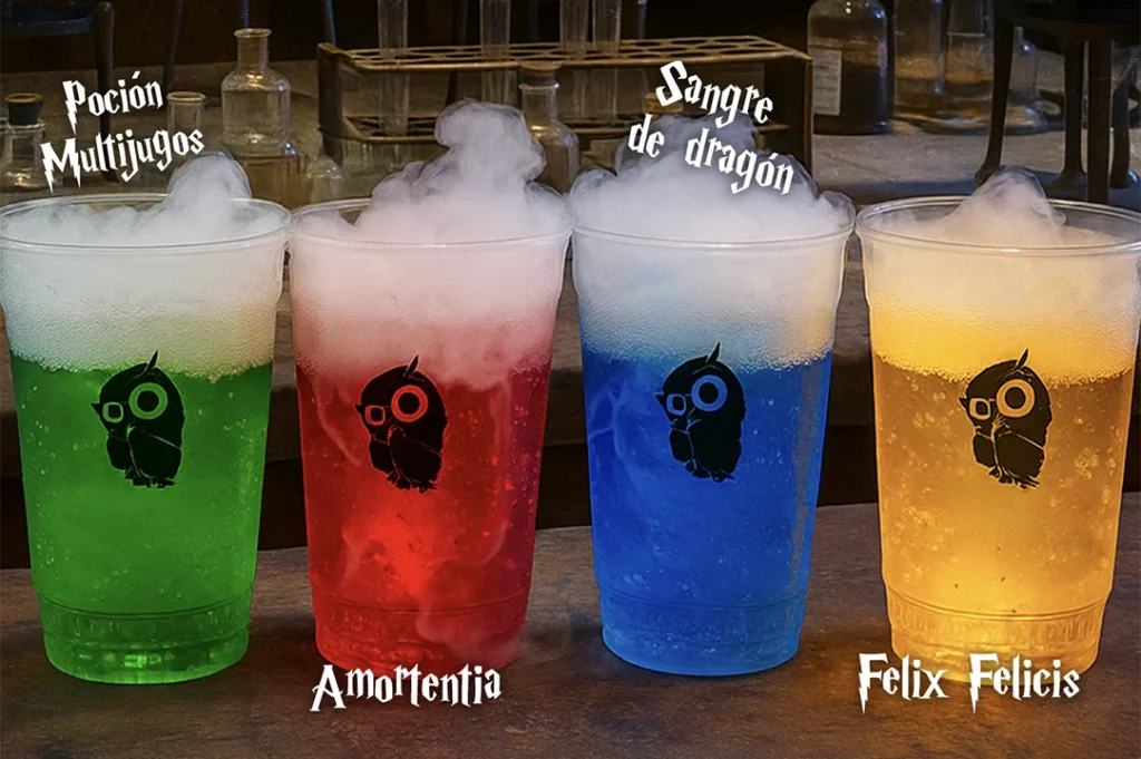 Bebidas de Hogwarts Night tienen un efecto visual increíble. 